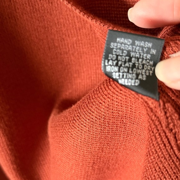 Cyrus Rust Orange Brown Open Front Cardigan Women's Size Small Lightweight Layer - Picture 12 of 13